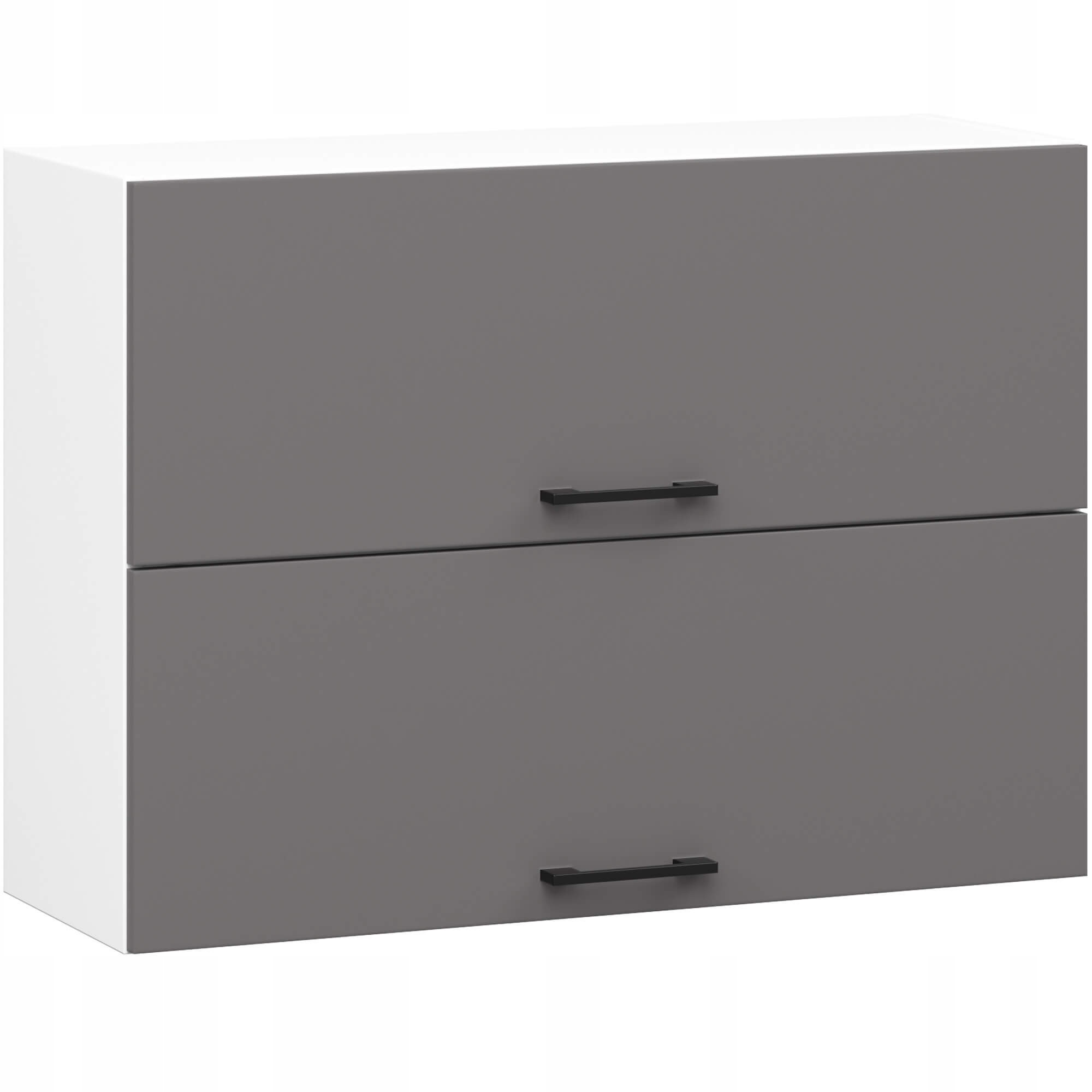 Skriňa Oliwia W80 G2 H580 Biela Grafitová Šedá Akd