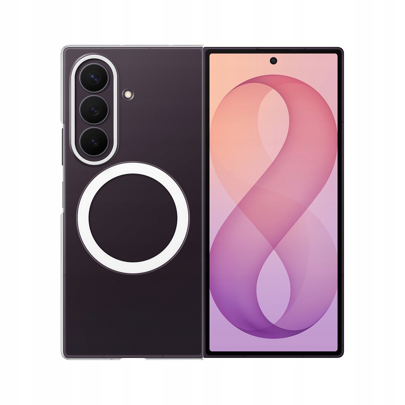 Pouzdro Samsung Clear Magnet pro Galaxy Z Fold 8 Ultra Bezbarvé EF-CF976CTE