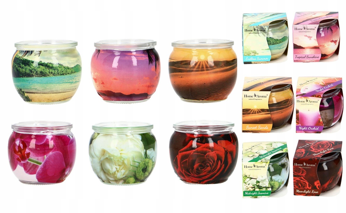 PREZENT NA URODZINY ŚWIECE ZAPACHOWE 6SZT ŚWIECZKI