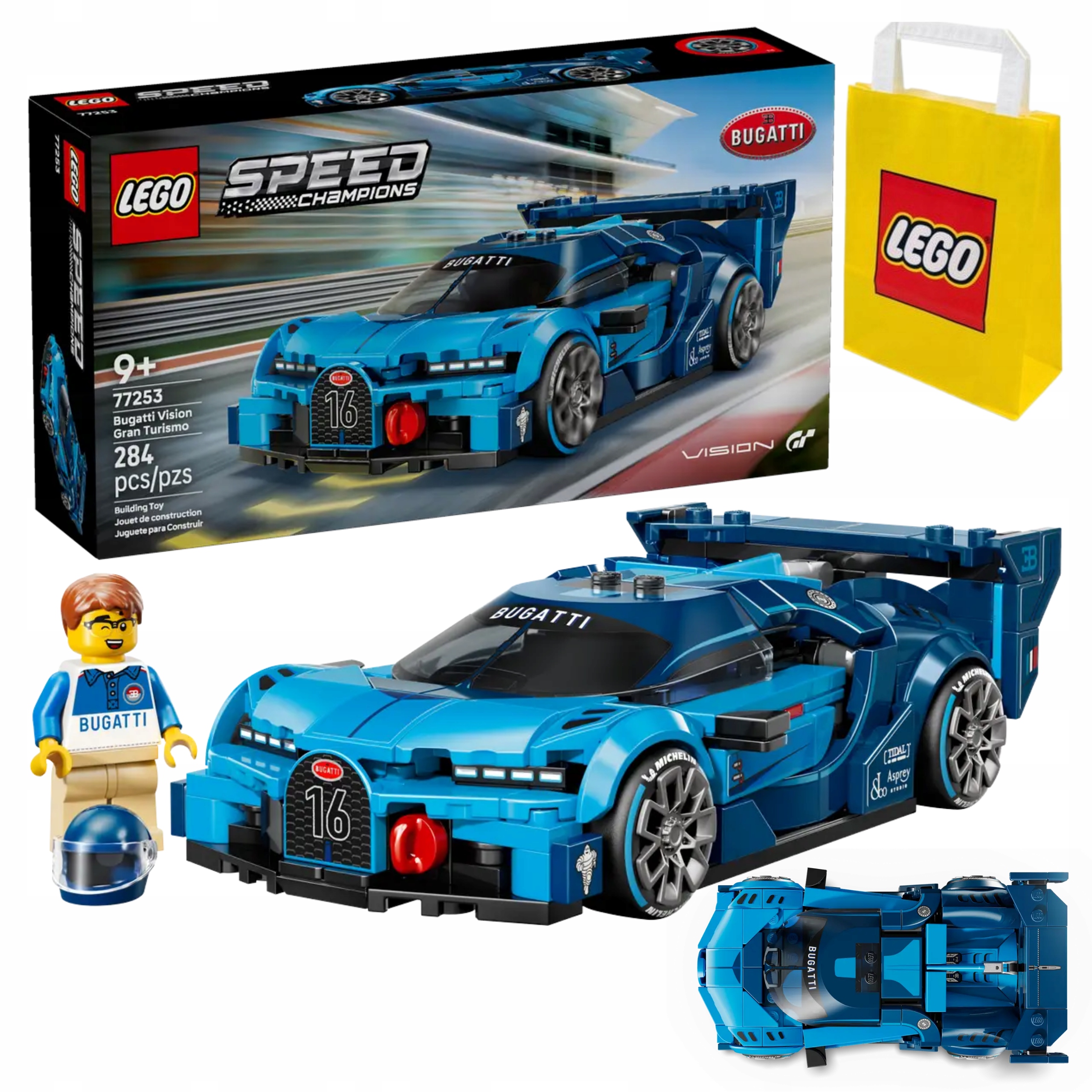 Lego 77253 Speed Champions Sportovní hyperauto Bugatti Vision Gt taška