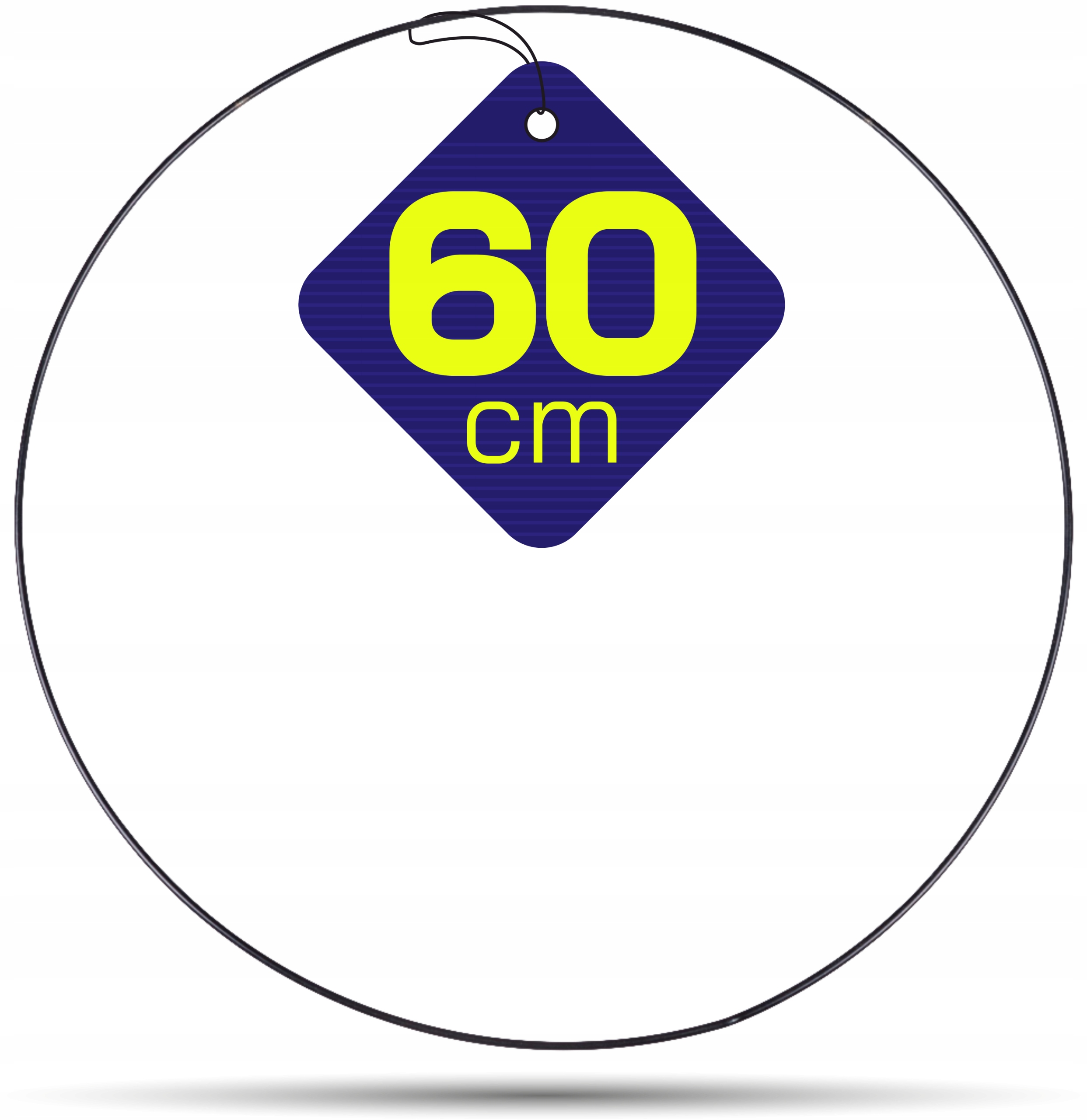 

Czarna metalowa obręcz kółko do łapaczy snów 60 cm