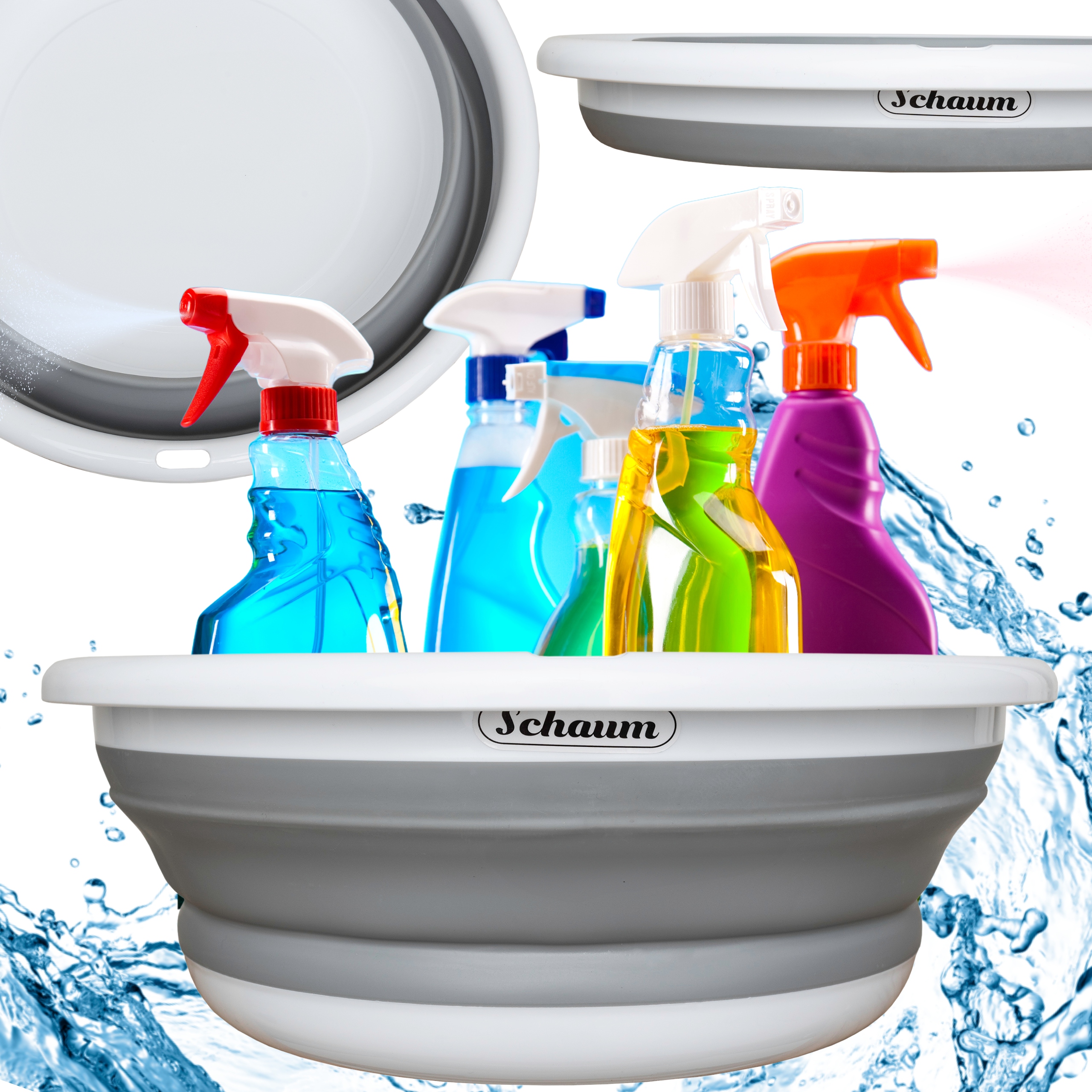 MISKA SKŁADANA elastyczna silikonowa 9L | Do kuchni łazienki na pranie