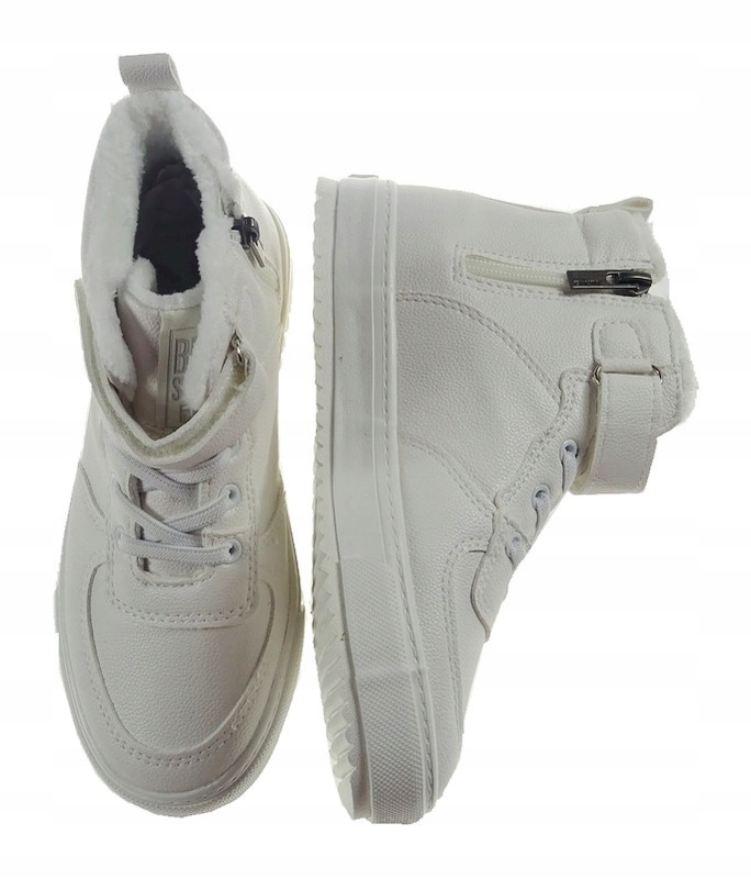 Buty zimowe dziecięce trampki GG374041 białe 32 Rodzaj zapięcia Suwaki