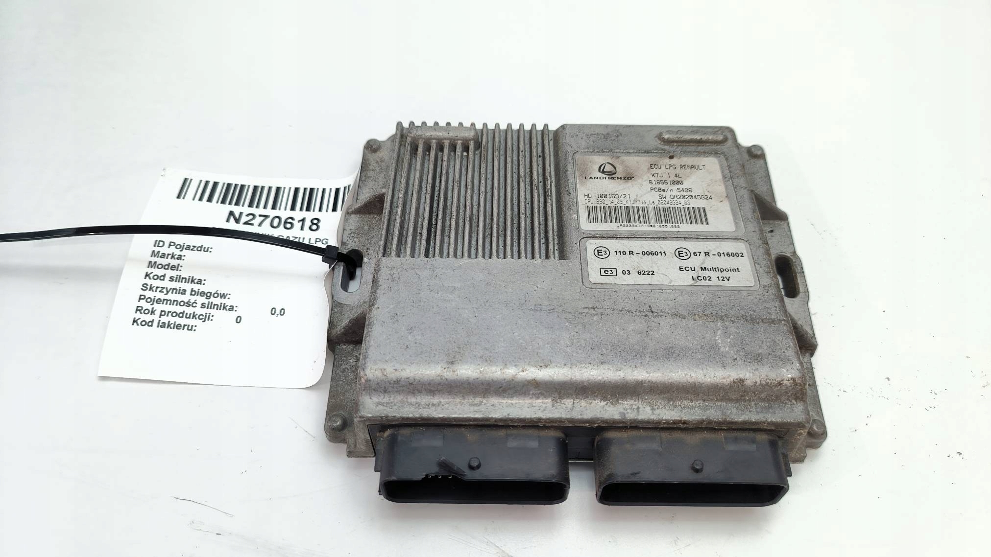 control unit gas LPG 67R-016002 LANDI RENZO