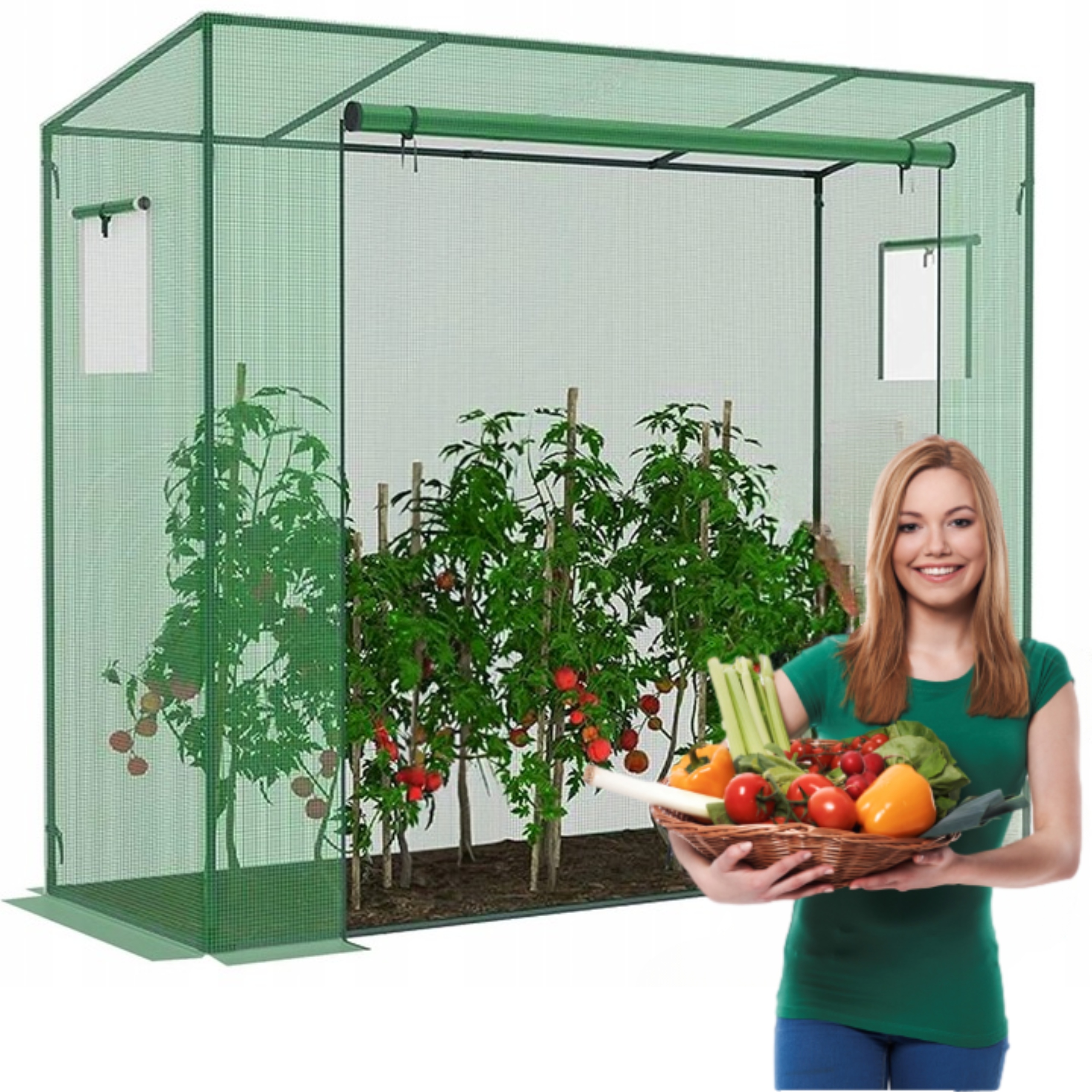 Fóliový Tunel Zahradní Skleník 2x0,8 Zelenina Ovoce rám fólie Premium