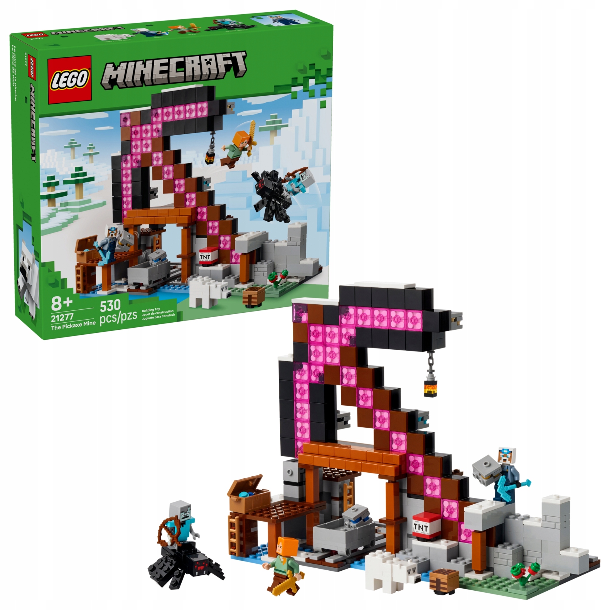 stavebnice Lego Minecraft 21277 Krumpáčový důl Sada s figurkami 530el 8+