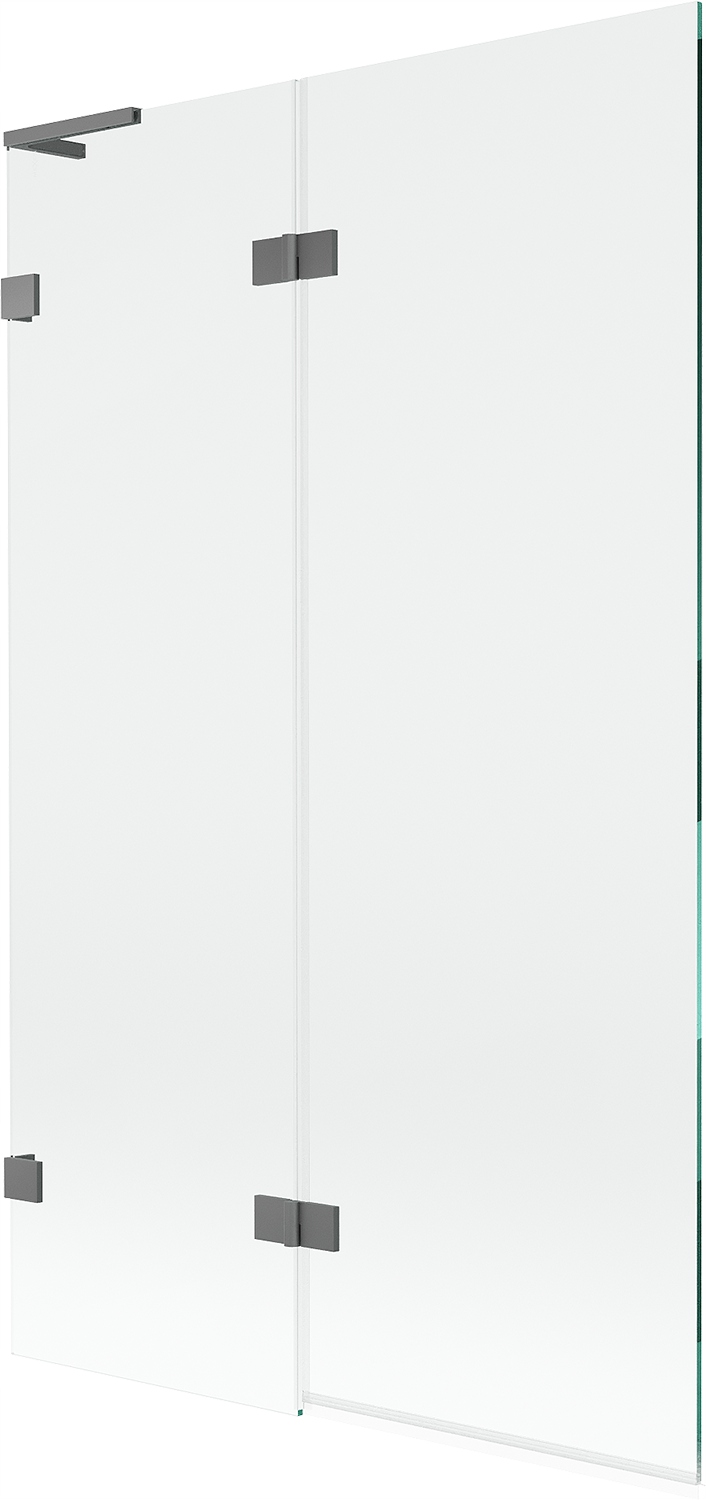 Mexen Lunar L vanová zástěna 2-křídlová levá 110 x 150 cm, průhledná, tmavý