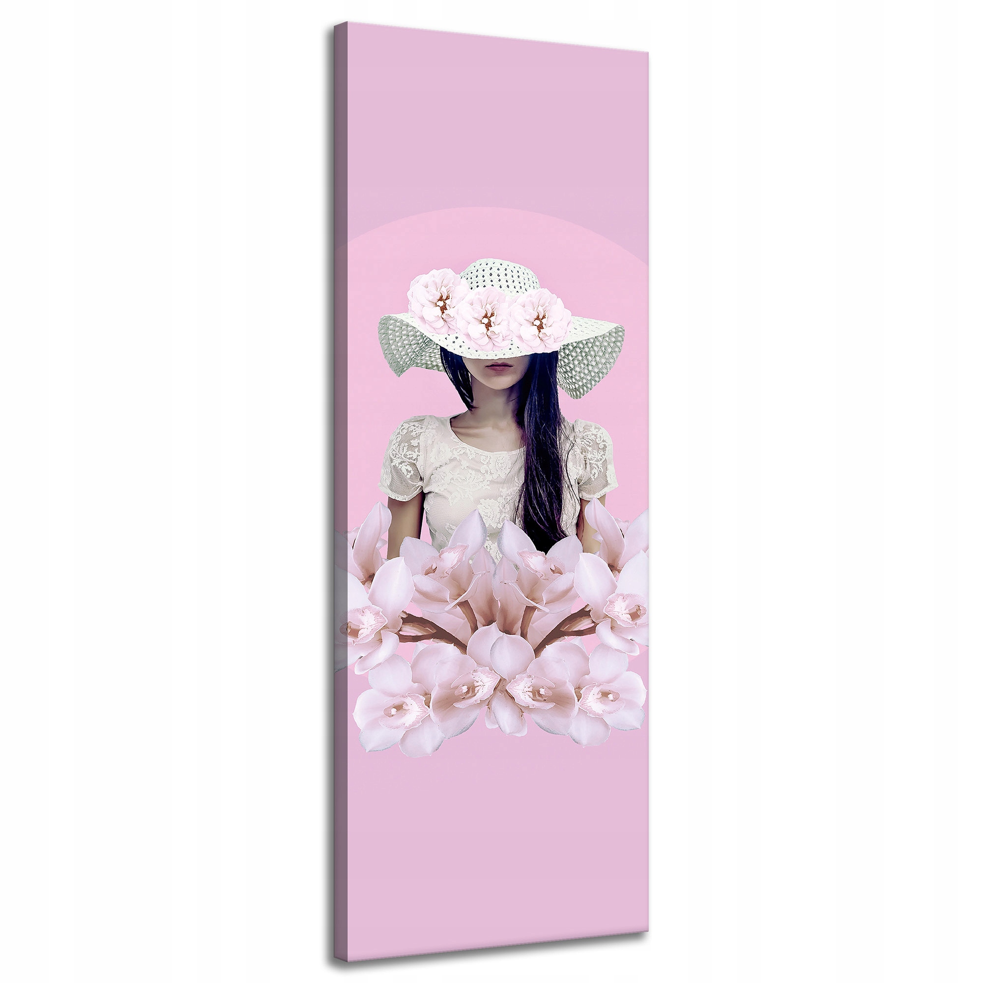 Obraz na plátně Jarní květiny Dívka Bílá Růže 40x120 cm
