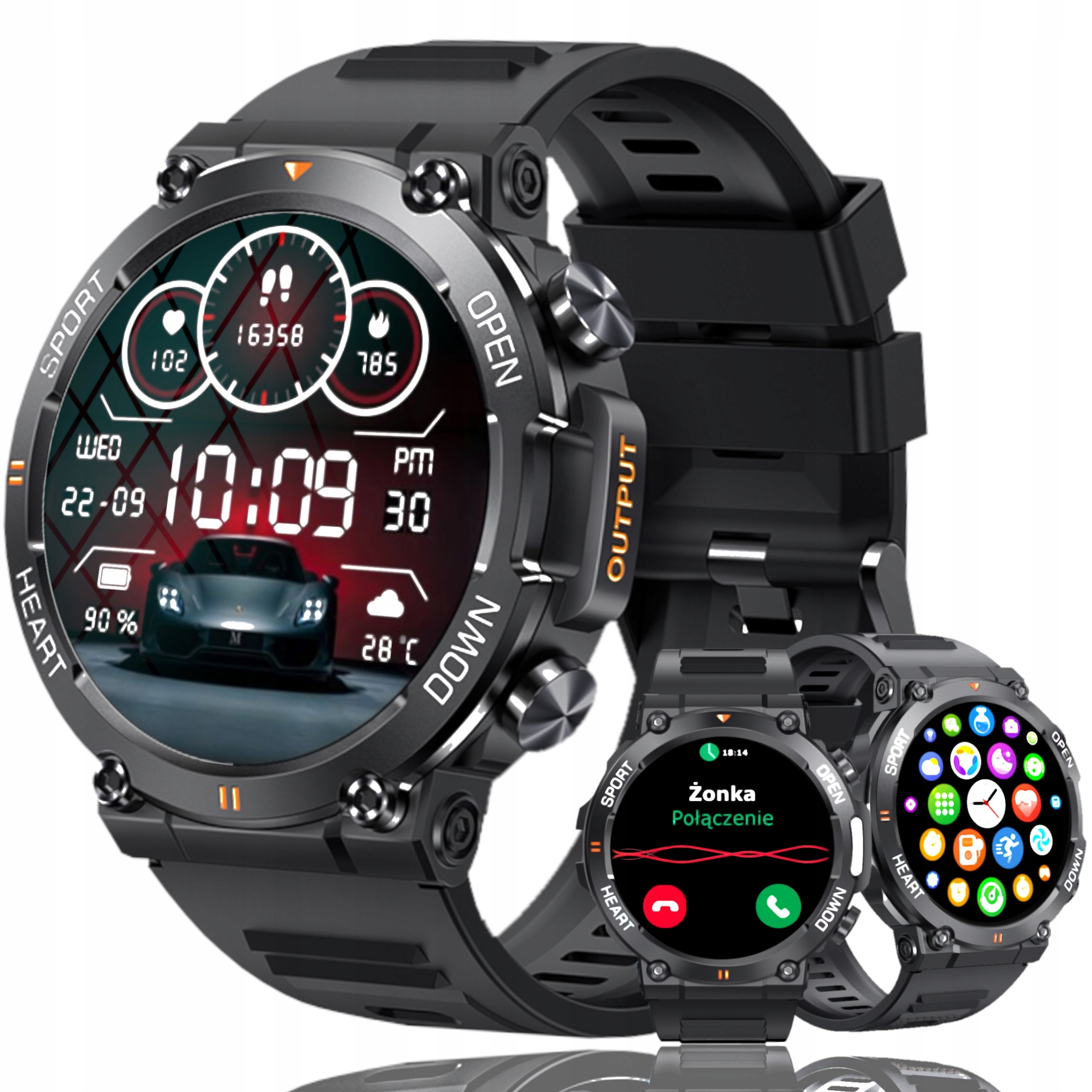 Smartwatch Wenom K56 Pro 360x360 Rozmowy Menu Pl Wodoodporny Sportowy watch