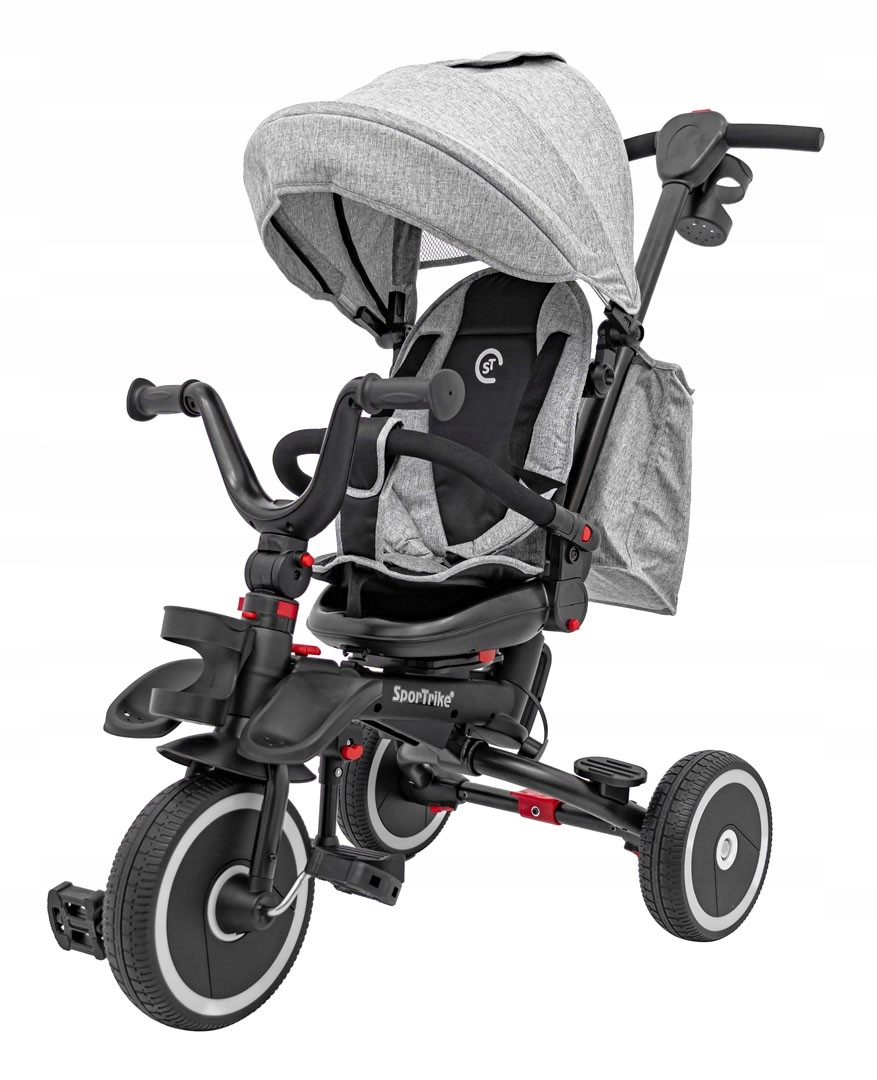 Szary Rowerek Trzykołowy dla Dzieci Rider Sportrike