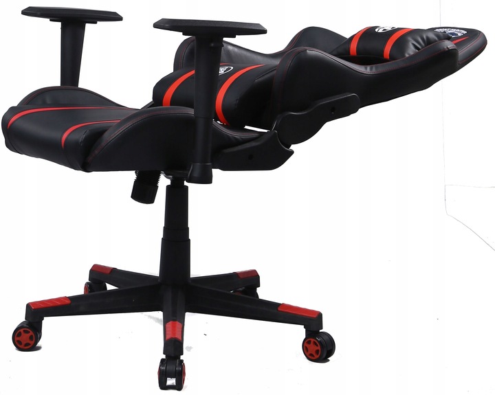 Gamer szék+IRODAI FORGATHATÓ MASSZÁZS ÁLLÍTHATÓ KARTÁMASZOK Modell Fotel dla gracza Masaż Czerwony TurboTools G899