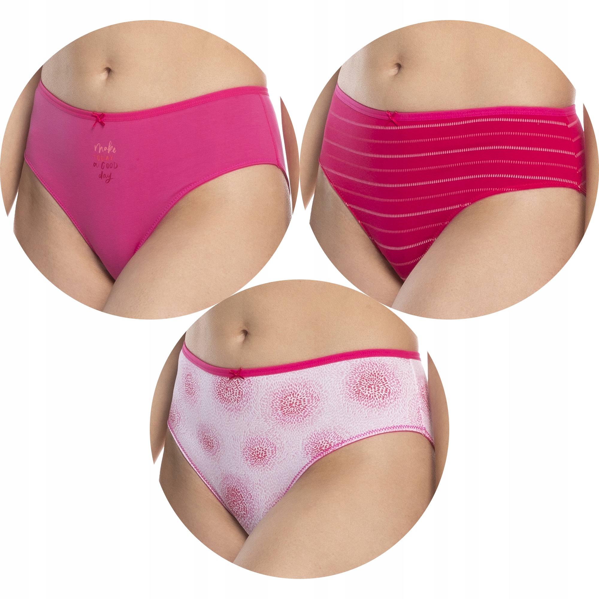 

3x Lama Majtki Damskie Bawełniane 2XL