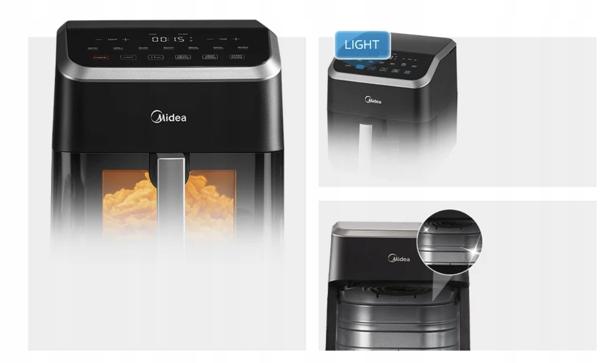 MIDEA Frytkownica Beztłuszczowa 5L HeatXpress 90% Mniej Oleju — miniatura 7