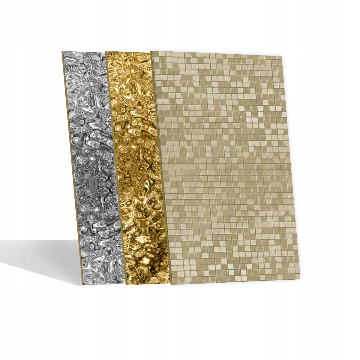 Wpc Nástěnné Panely Dekorativní Uhlíkové Desky 280x110 Konvexní Kovy 5 mm