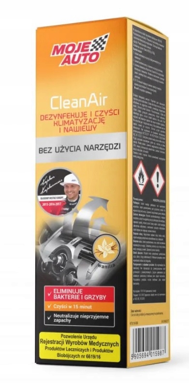 ODŚWIEŻACZ KLIMATYZACJI CLEANAIR 150ML WANILIA