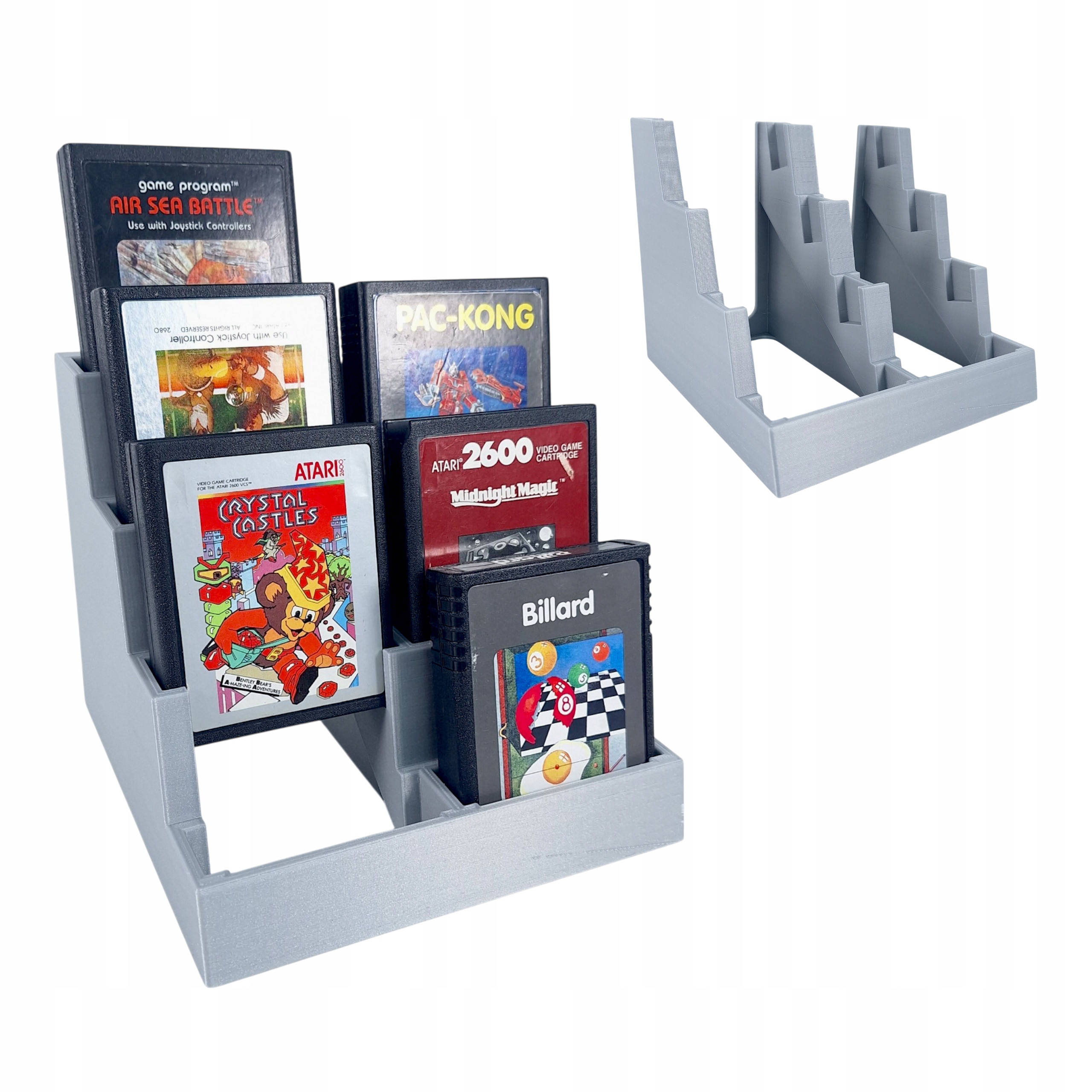 Stojak Uchwyt na Gry Atari 2600 x8 Podstawka Retro Akcesoria Gamingowe