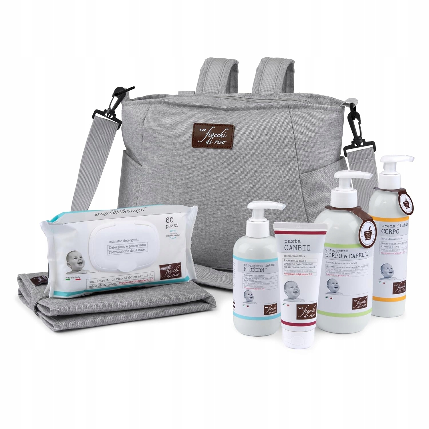 Zestaw pielęgnacyjny dla noworodka torba Fiocchi di Riso