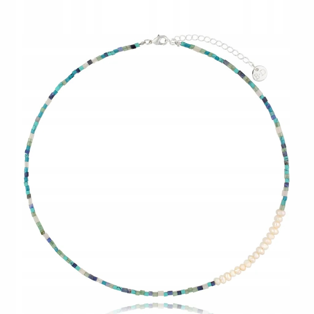 Dámský modrý náhrdelník By Dziubeka 43 cm