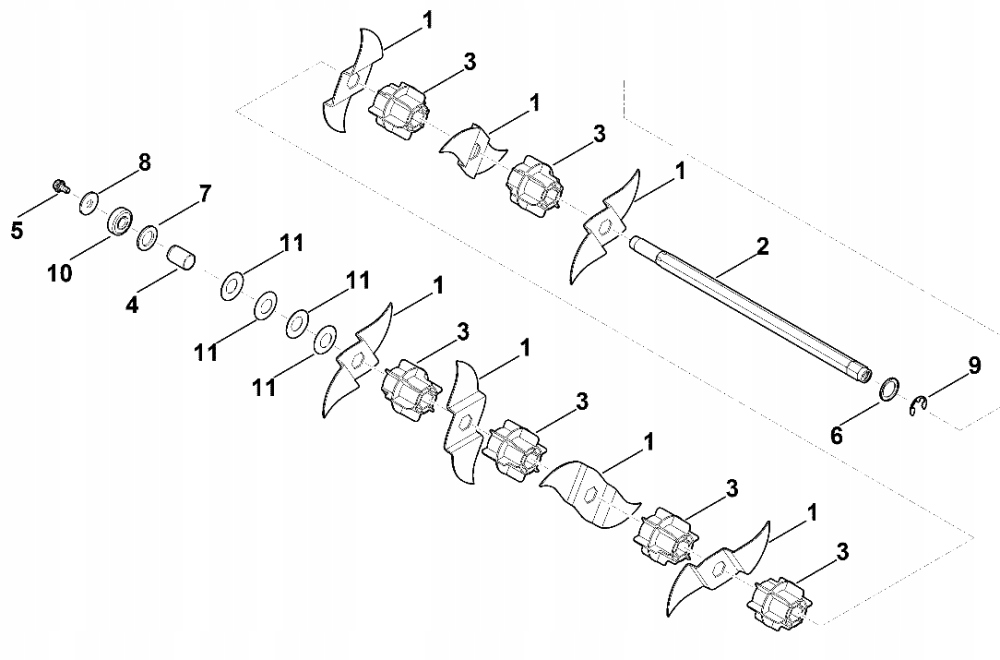 Nd Stihl Viking Nožový valec pre prevzdušňovač Rl 540, Rle 540, Lb 540, L