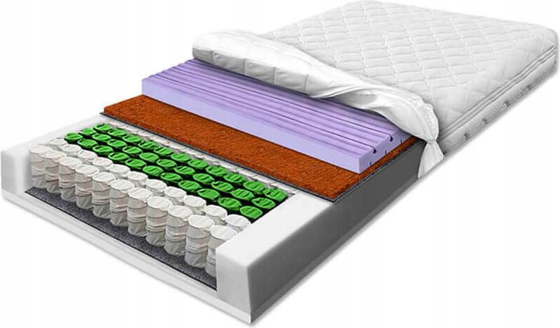 Materac pocket 100x200 dwustronny kokos 24 cm
