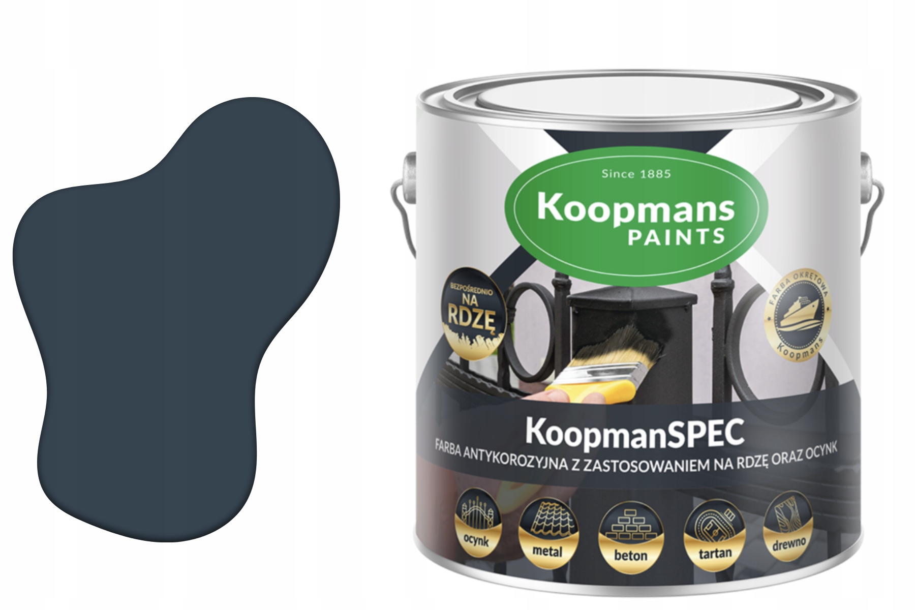 Antikorozní barva KoopmanSPEC 0,75 l Ral 7024