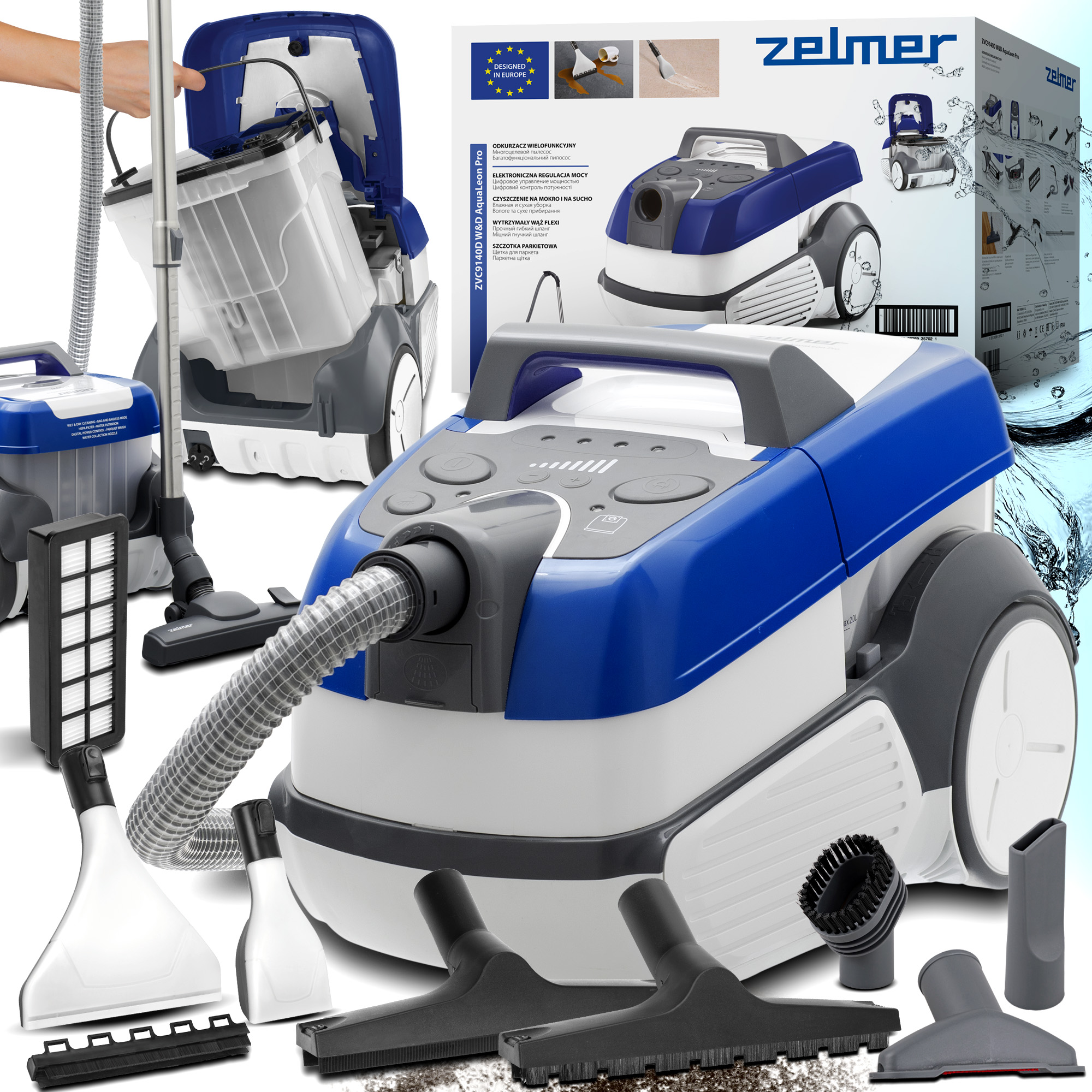 Odkurzacz Wielofunkcyjny Zelmer Pranie Dywanów Tapicerek Kanap 2100W