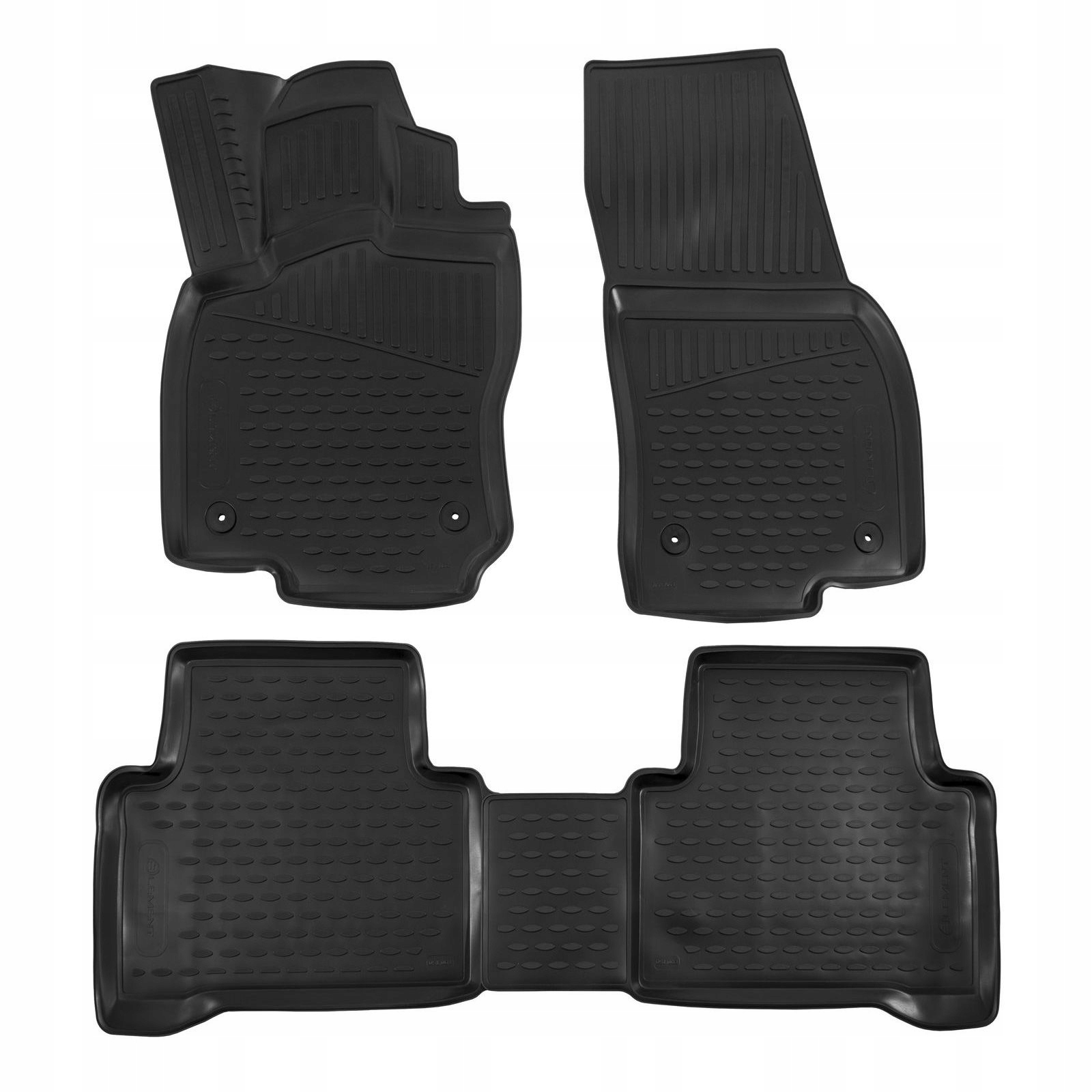 Gumové koberce so zvýšeným okrajom pre Volkswagen Touran 2015-