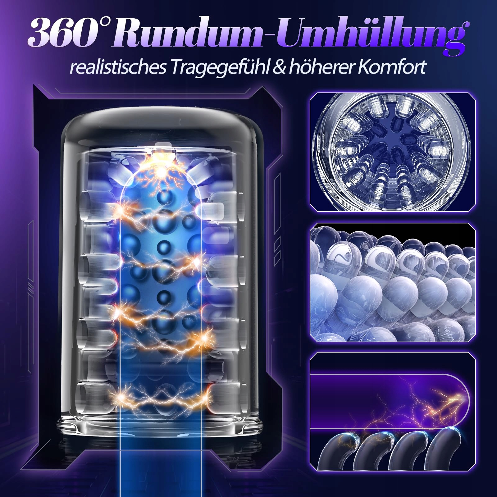 CONTITOP Electric Male Masturbator 7 Telescopic & Rotating Modes — miniatura 6