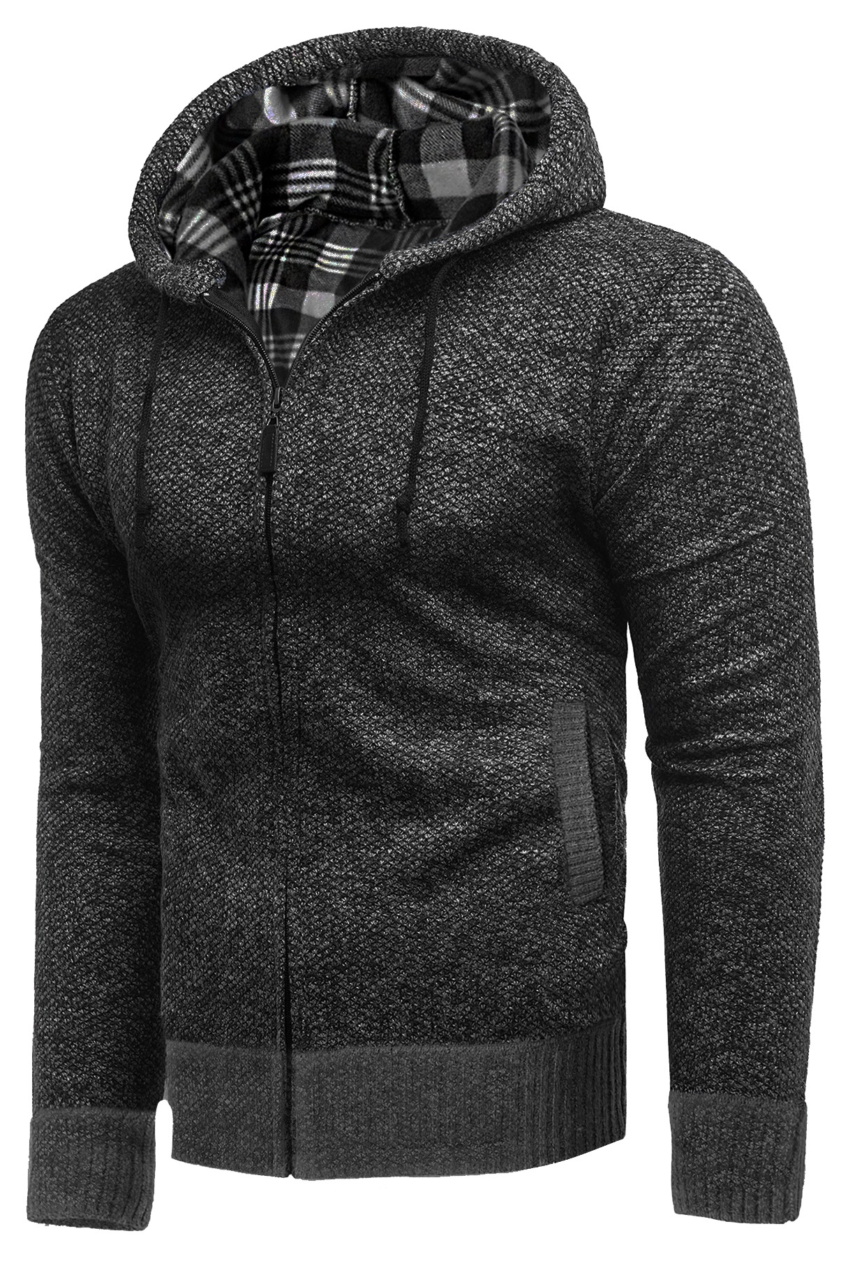 XXL - OCIEPLANY SWETER Z KAPTUREM MQ-2834