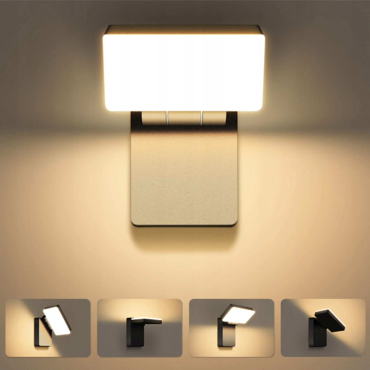 Vonkajšia Led lampa Kingwen 40 W 3000 K IP65 čierna, otočná o 360°, skladacia