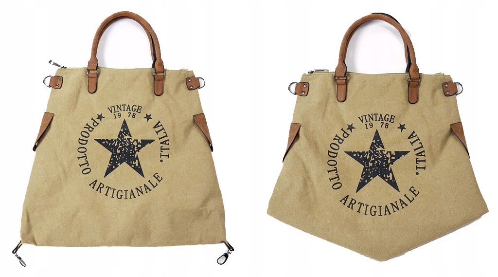 

Torebka Gwiazda Vintage Worek Shopper Bag Torba XL
