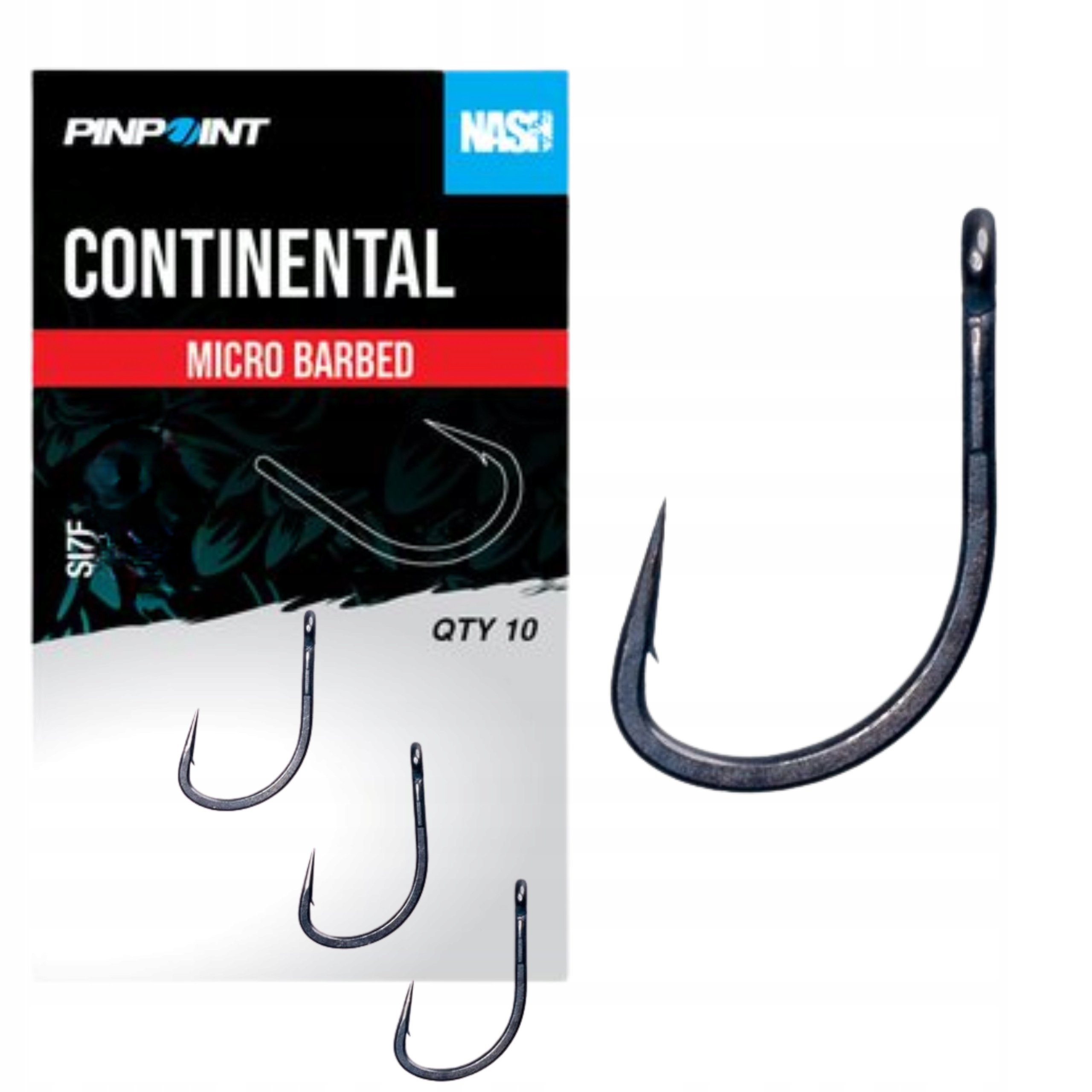 Nash Haczyki Continental Karpiowe z Zadziorem nr 6 10szt