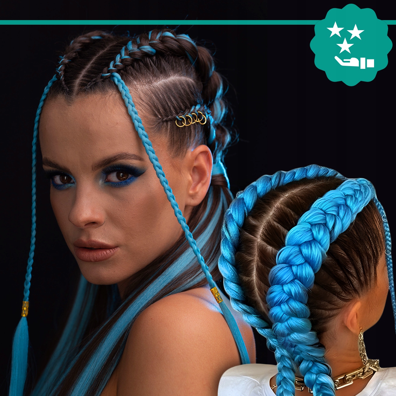 WŁOSY SYNTETYCZNE DO WARKOCZYKÓW KOLOROWE WARKOCZYKI DOCZEPIANE DŁUGIE 130 Marka MAXSELL