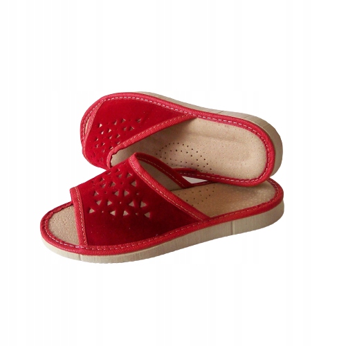 KLAPKI PANTOFLE KAPCIE DAMSKIE SKÓRZANE GÓRALSKIE