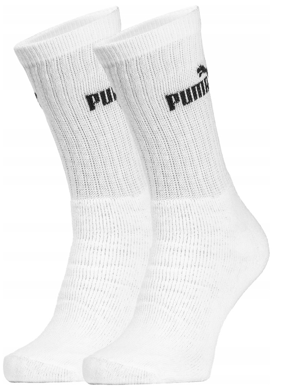 6 PAR PUMA SKARPETKI KLASYCZNE DŁUGIE BIAŁE 43-46 Model Regular Crew