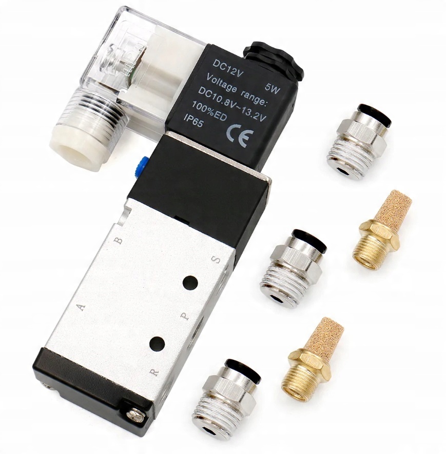 

Elektrozawór 5/2 1/2" 24V DC Złączki