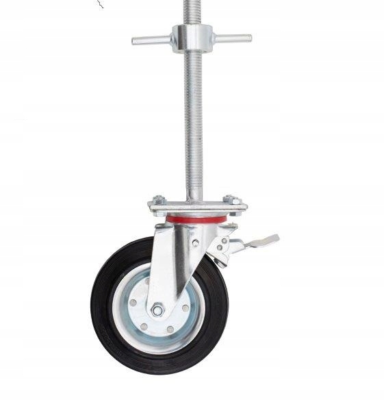 Koło do rusztowania 125mm z regulacją wysokości śruba 250mm