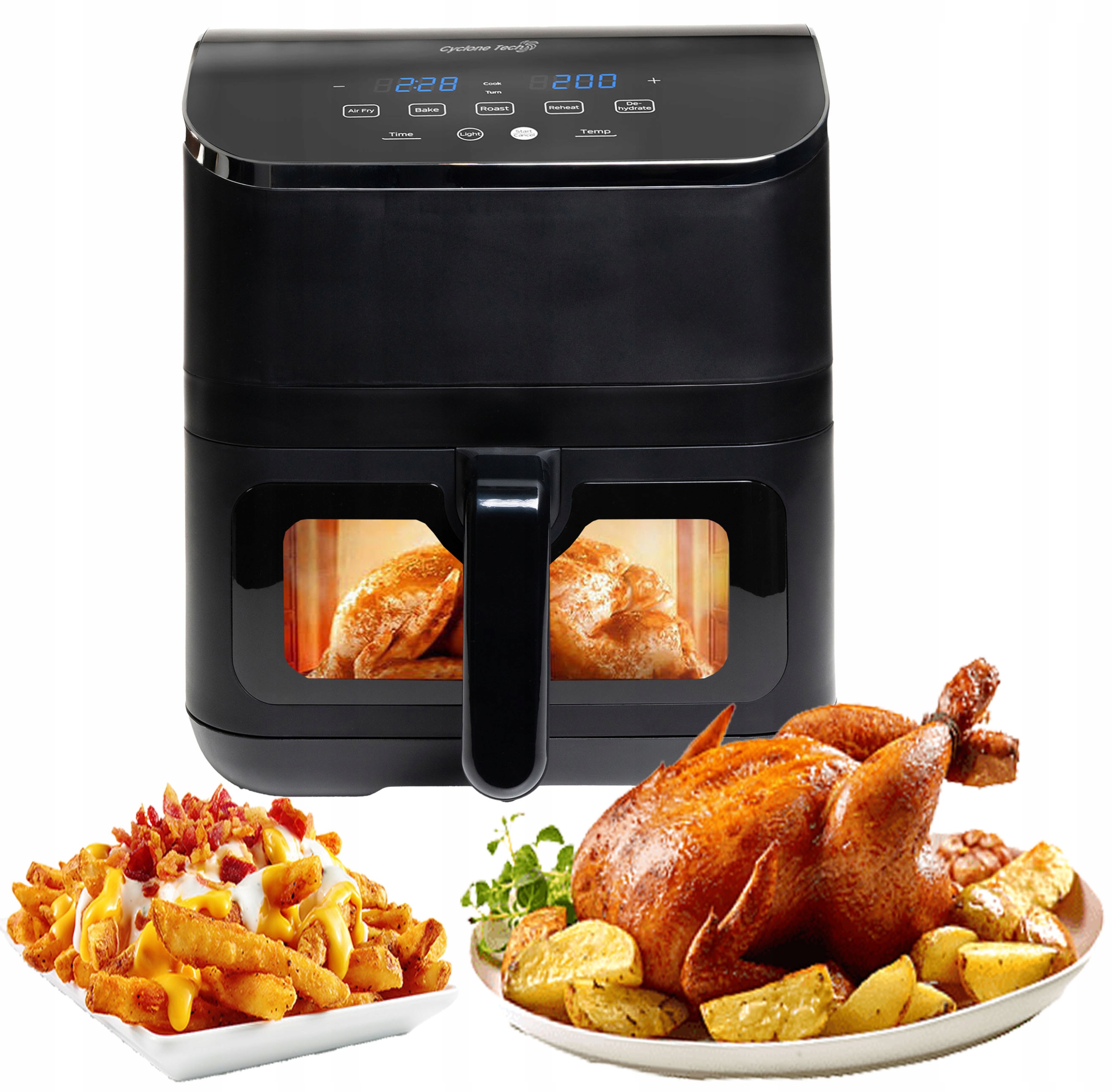 Frytkownica Beztłuszczowa Frytownica Duża Mocna Air Fryer 1875W 6L