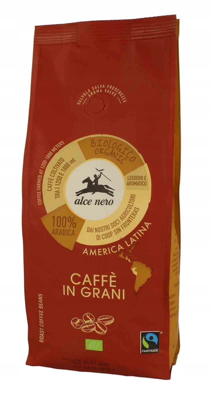 Levně Alce Nero Fair Trade Káva zrnková arabica 100% Bio 500 g