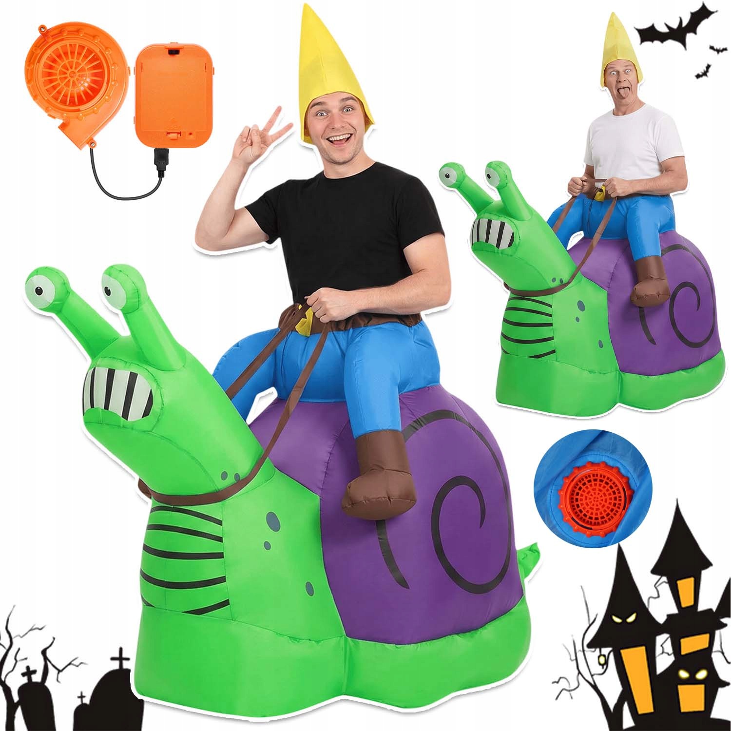 Kostým Hlemýžď Pro Dospělé Zábavný Nafukovací Na Halloweenskou Párty 150-190 CM