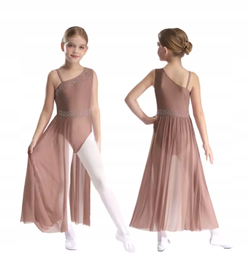 Strój Body Mokka Sukienka Do Tańca 134 140 Balet Tutu Nr 2468
