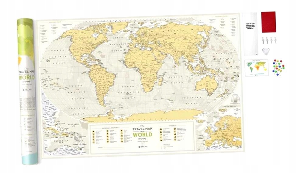 Stírací Mapa Cestovní Mapa Geography World