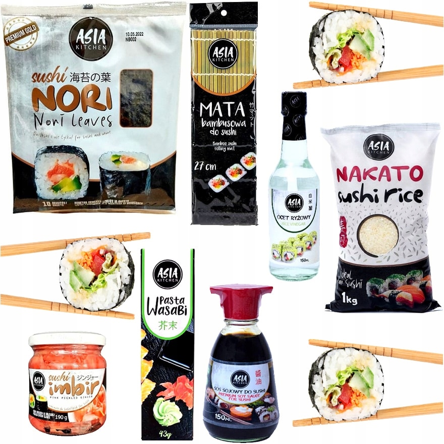 Levně Sada na výrobu sushi pro začátečníky 7 produktů S Jako dárek