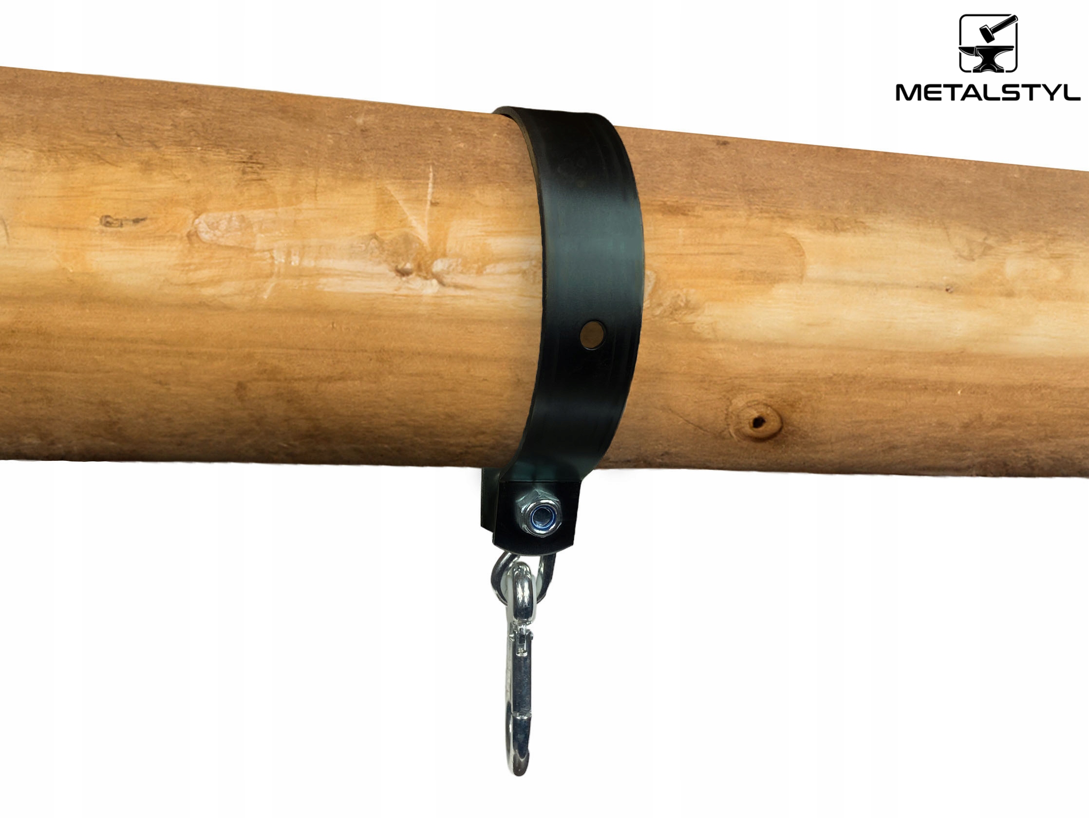 Mocowanie huśtawki obejma okrągła hak huśtawkowy fi 120 mm czarny Rodzaj mocowanie