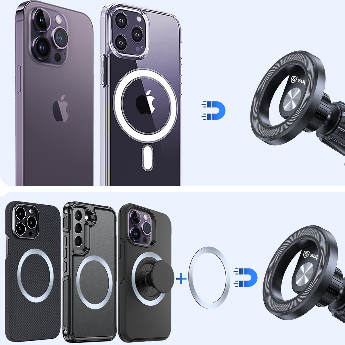 Uchwyt samochodowy do MagSafe do - iPhone 12 13 14 Kod producenta 5903814621438