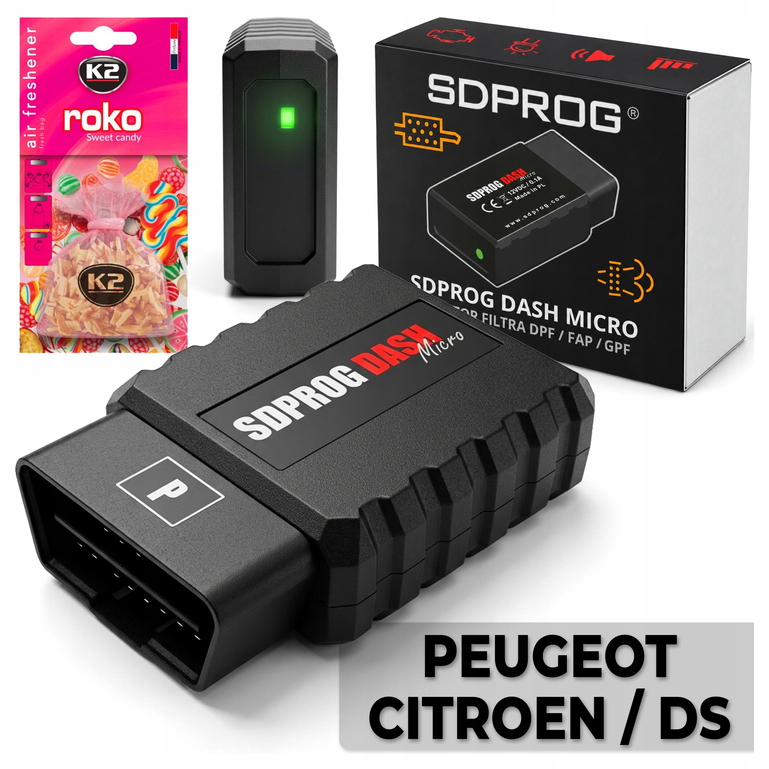 Sdprog Dash Micro Monitor Filtra Dpf Wskaźnik Wypalania OBD2 Peugeot 208 I