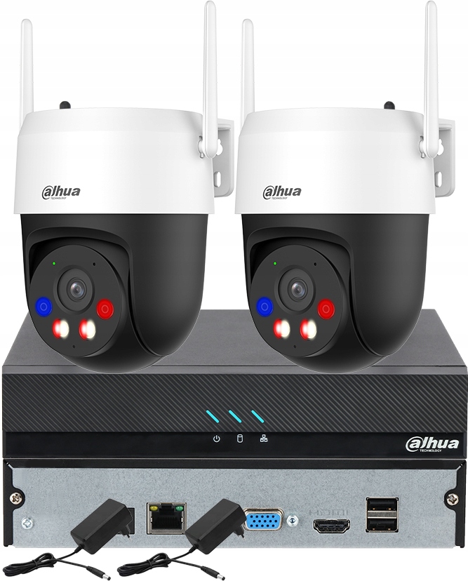 Zestaw Monitoringu Wifi 5MPx 2 Kamery Obrotowe P5AE-PV WiFi Alarm Diody Led