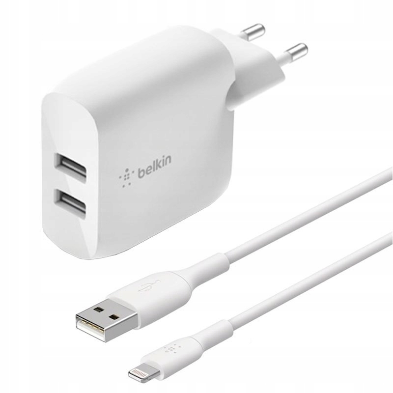 Belkin Boost Charge Dual Usb-a Wall Charger 24W 1m USB/Lightning kábel …