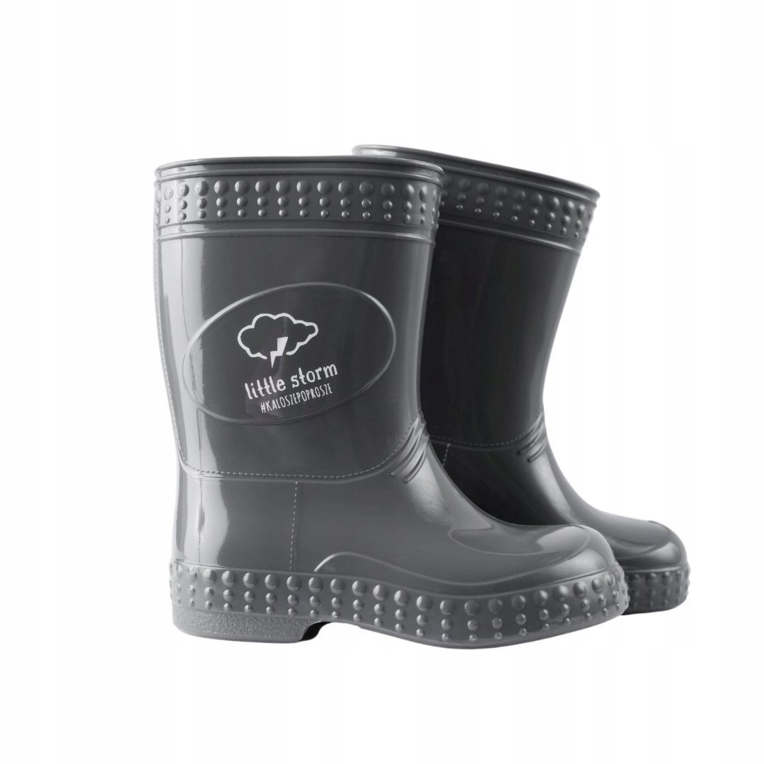 KALOSZE POPROSZE GUMOWCE DZIECIĘCE SZARY GRAFIT 19/20
