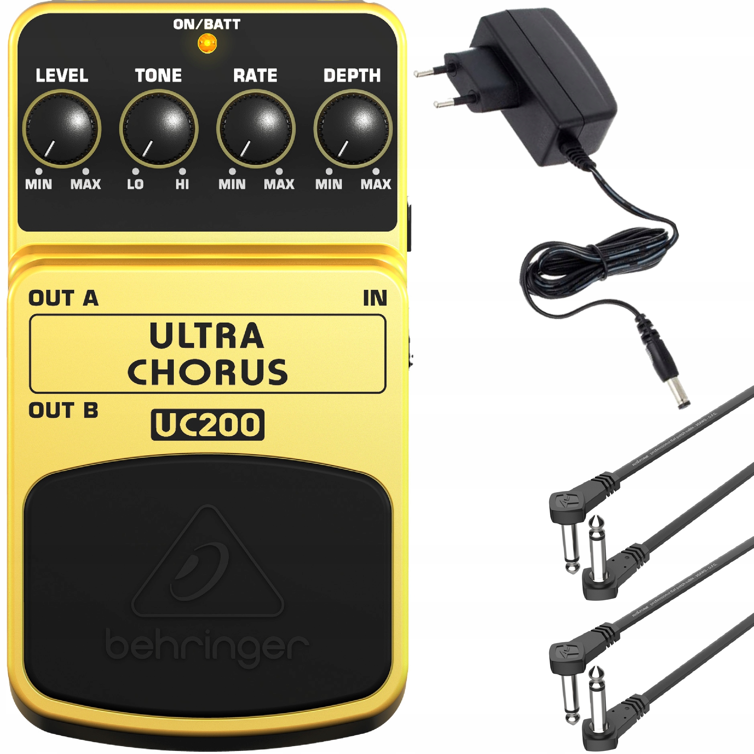 Kytarový efekt Behringer UC200 Chorus Napájecí adaptér 9V 2x kabel 30 cm Set